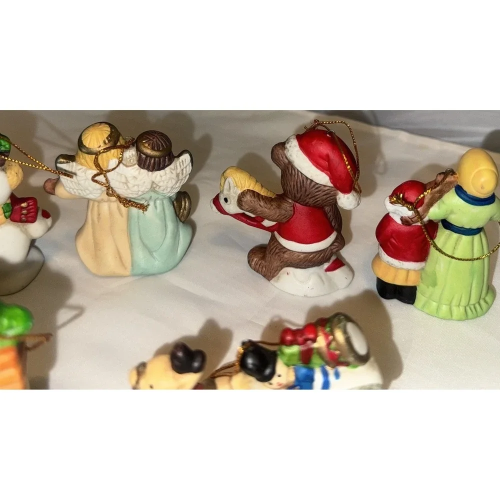 12 Various Vintage Ceramic Christmas‎ Ornaments